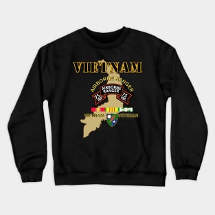 Airborne Ranger - Vietnam w Map Crewneck Sweatshirt